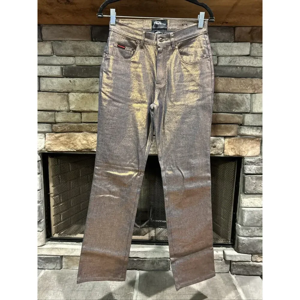 Womens/Jrs FUBU Y2K Metallic Straight Leg Jeans Size 5/6 Jacket Size 7/8 *D2